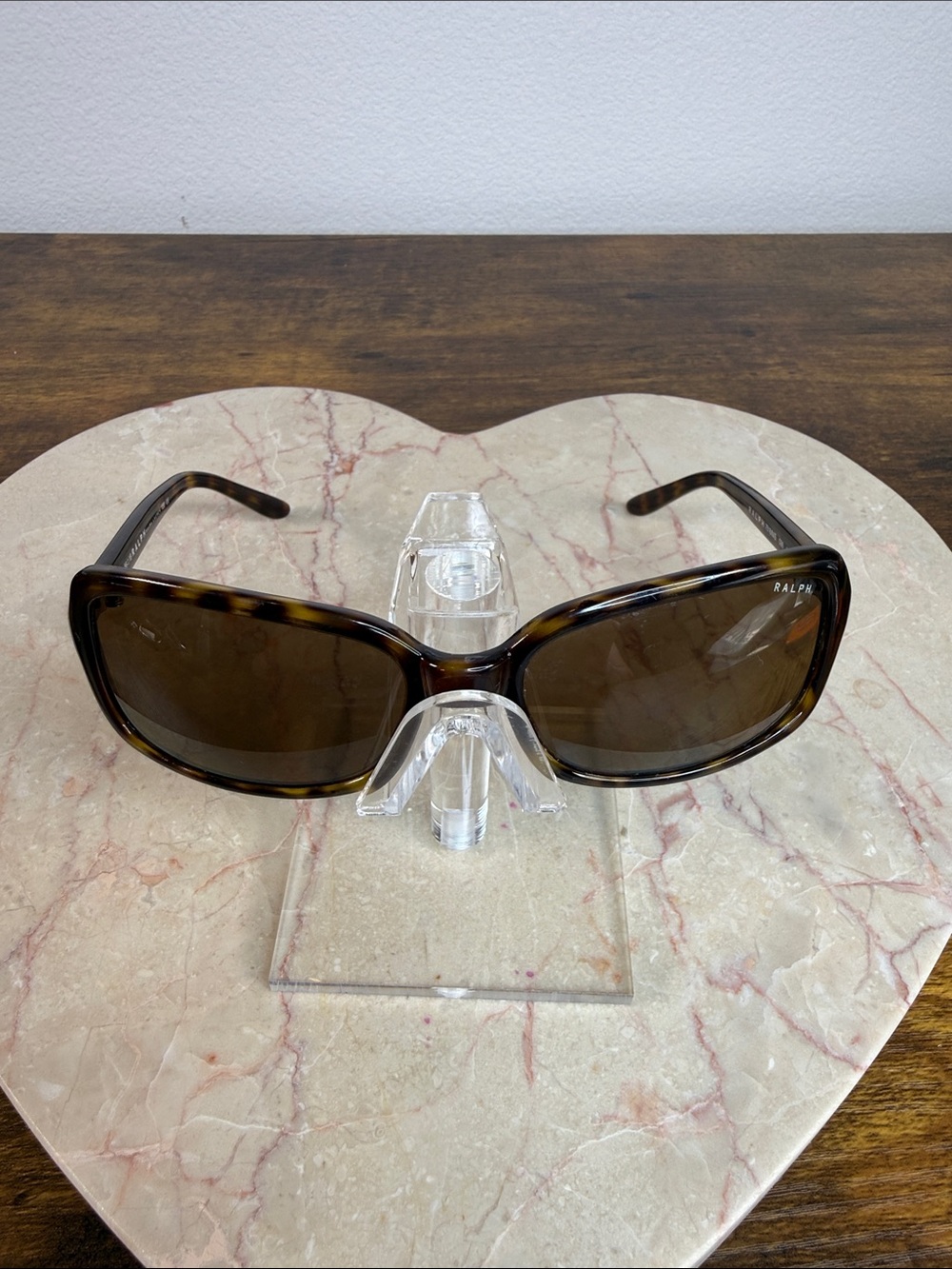 Ralph Lauren Brown Tortoiseshell Women's Sunglasses with Dark Brown Lenses
